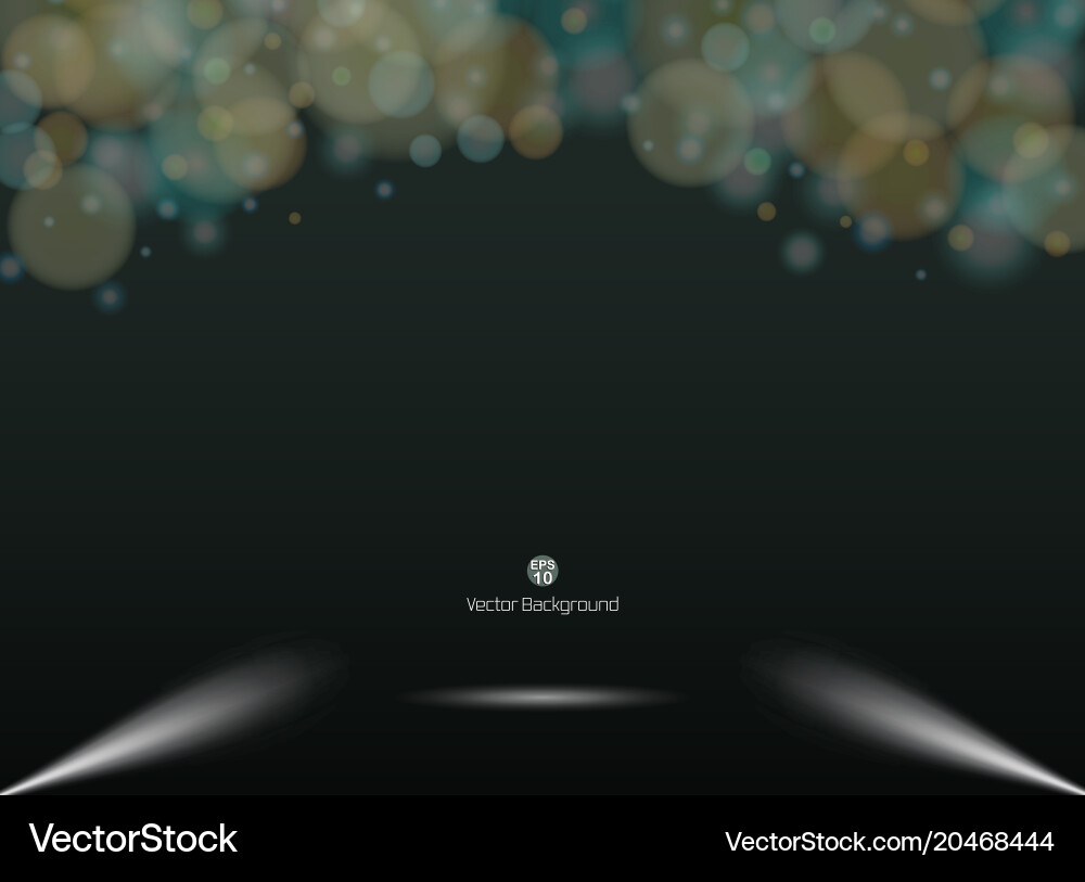 Dark Bokeh Background with Circles vector image