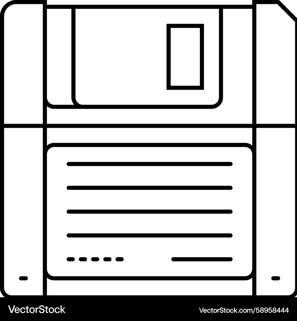 Floppy Disk Data Storage Icon Vector Image