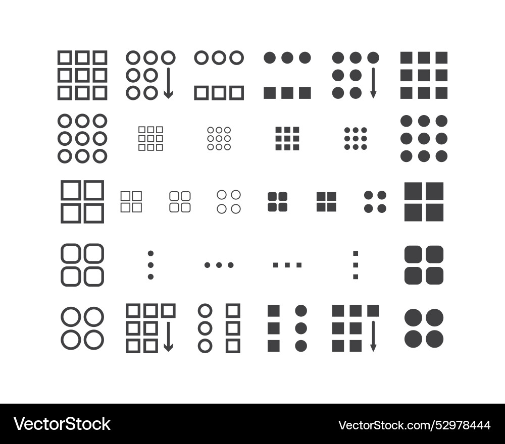 Hamburger menu icon buttons for website ui vector image