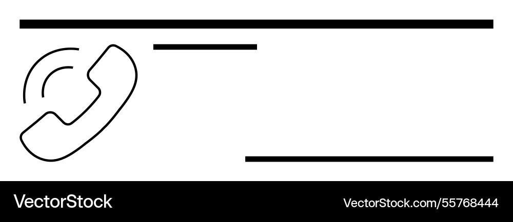 Minimalistic telephone icon with horizontal lines Minimalistic telephone icon with horizontal lines vector image