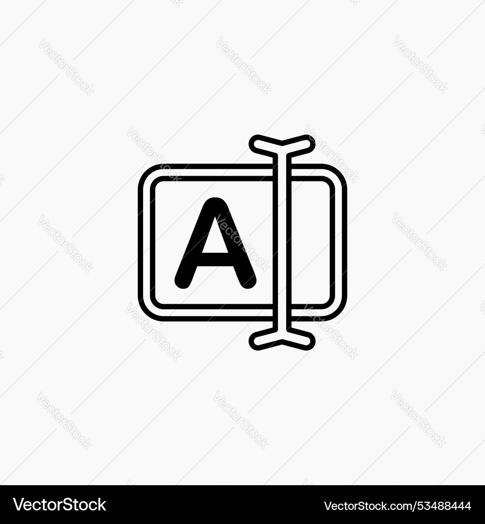 Renameline in thin line black color flat simple Vector Image
