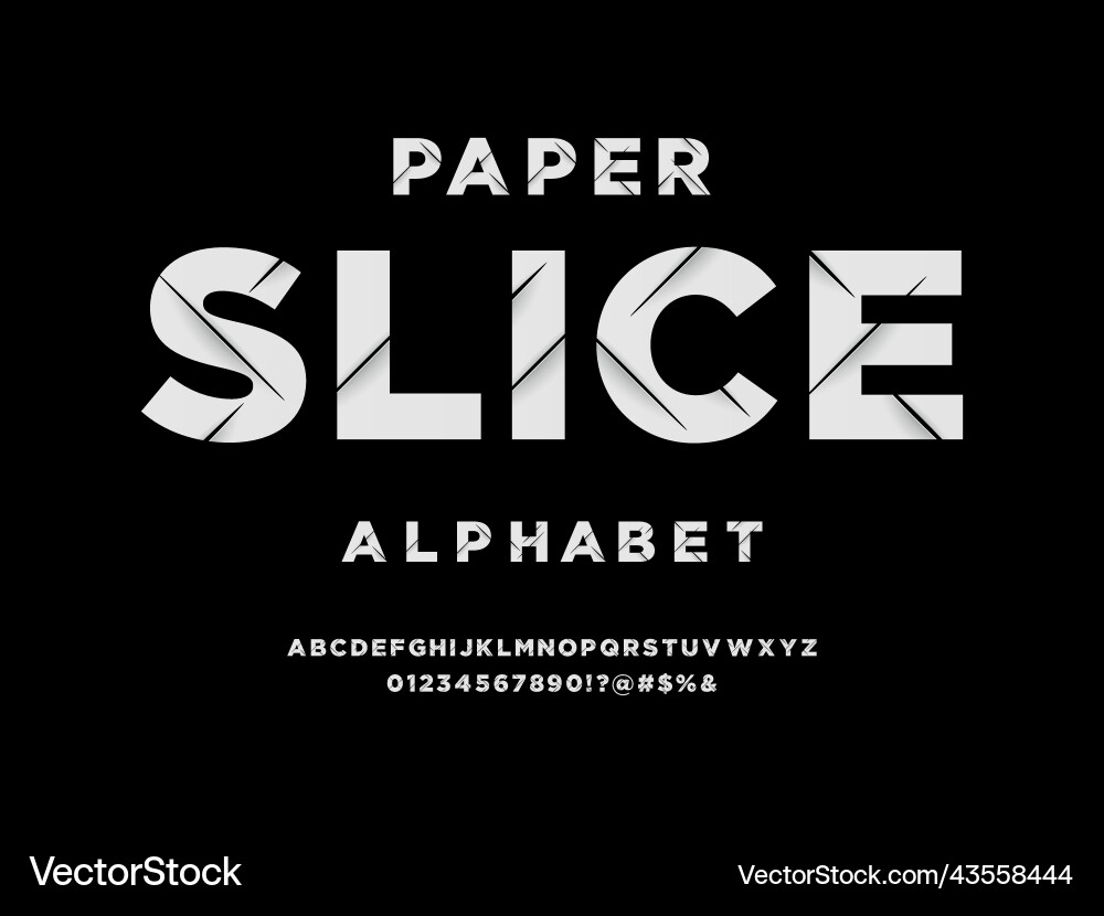 Slice font vector image