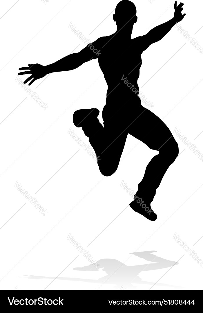 Street dance dancer silhouette Street dance dancer silhouette vector image