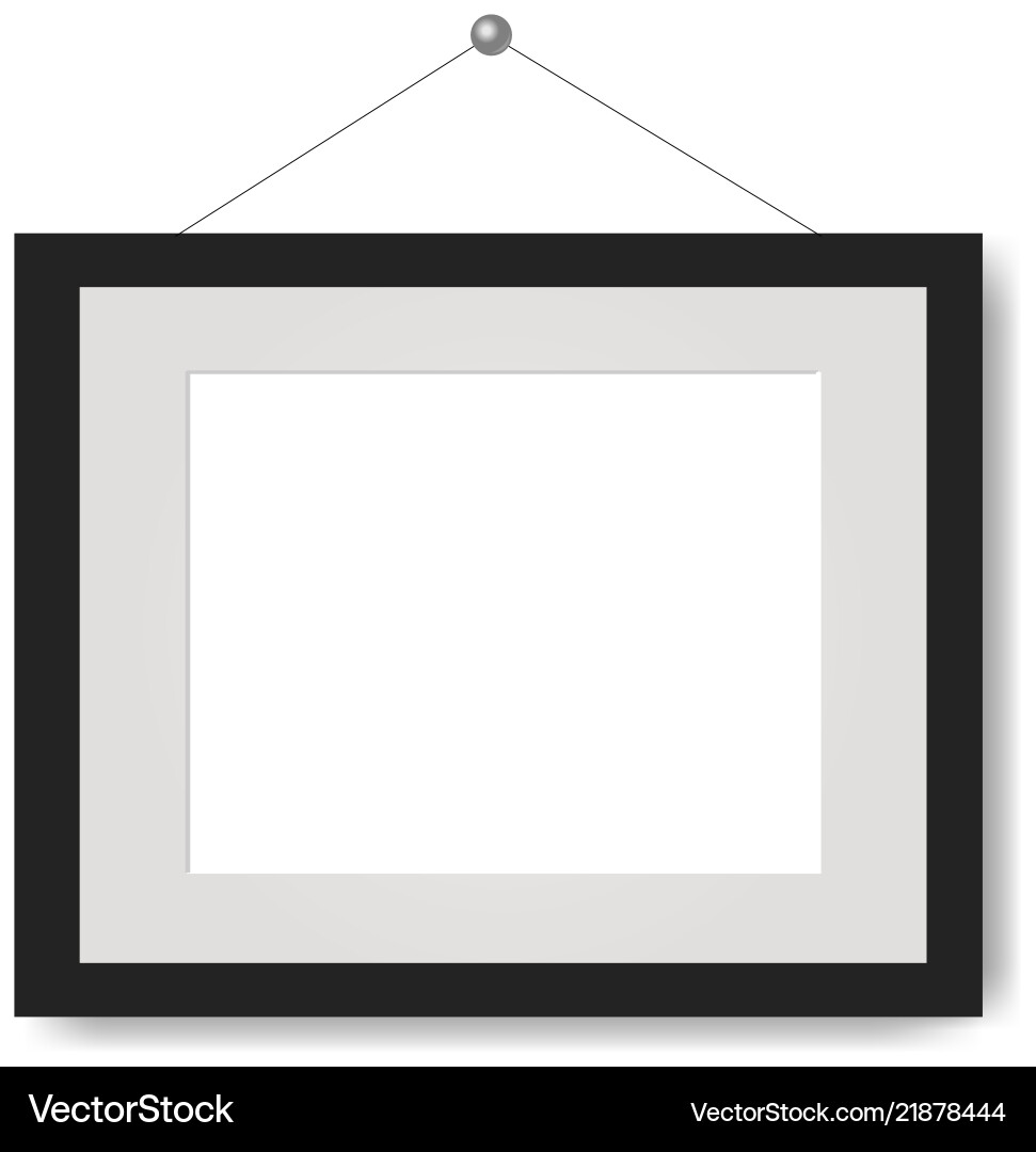 White Picture Frame with Gradient Mesh vector image