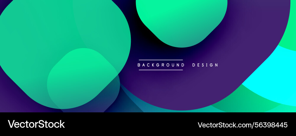 Abstract vibrant circles overlap creating dynamic Vector Image