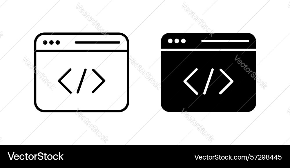 Abstrakte Code-Programmiersymbol-Set für Software Vektorbild