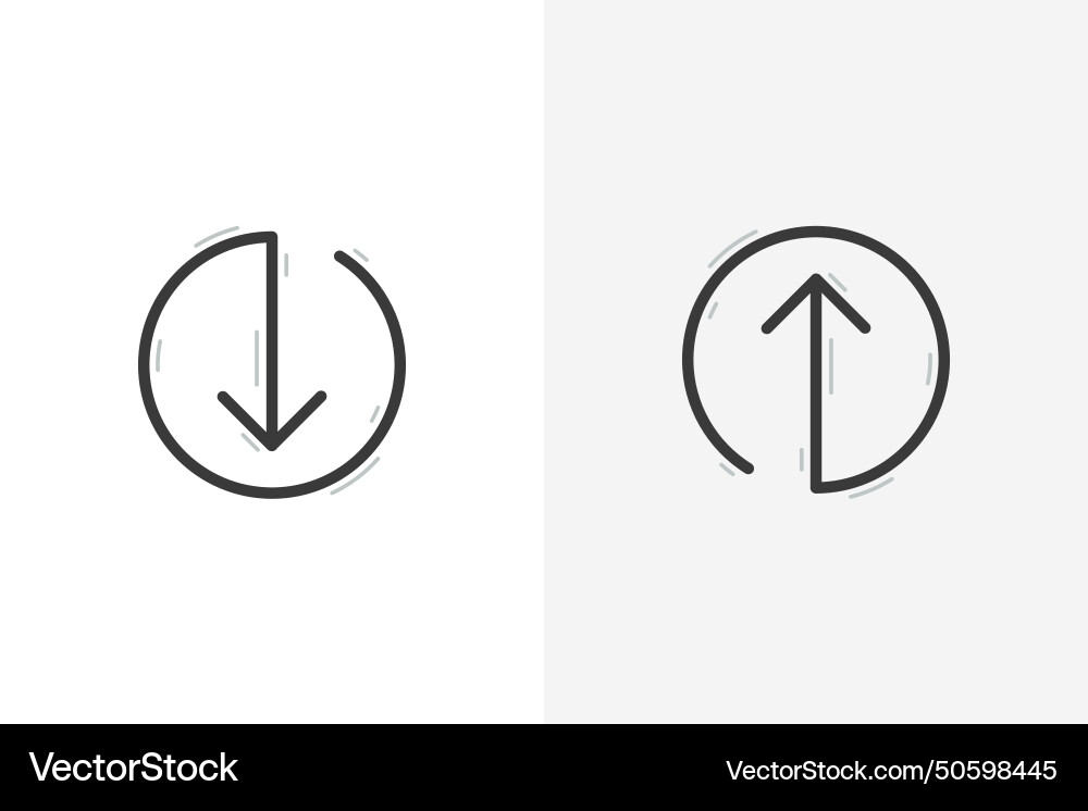 Arrow key icon set isolated Vector Image