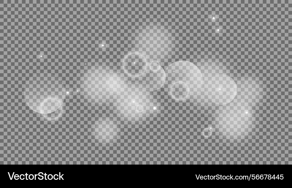 Bokeh circles on transparent background Bokeh circles on transparent background vector image