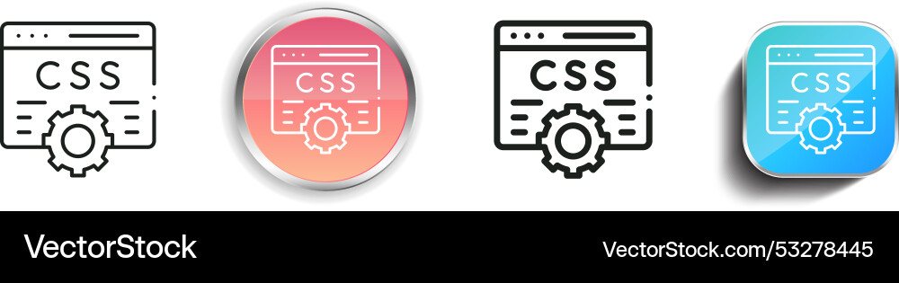 Css-Symbol dünne lineare regelmäßige und Schaltfläche Stil Css-Symbol dünne lineare regelmäßige und Schaltfläche Stil vektorbild