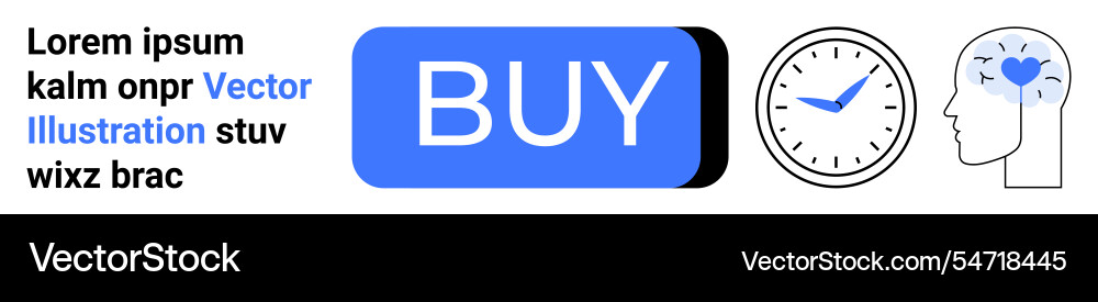 Engaging call-to-action button with clock Engaging call-to-action button with clock vector image