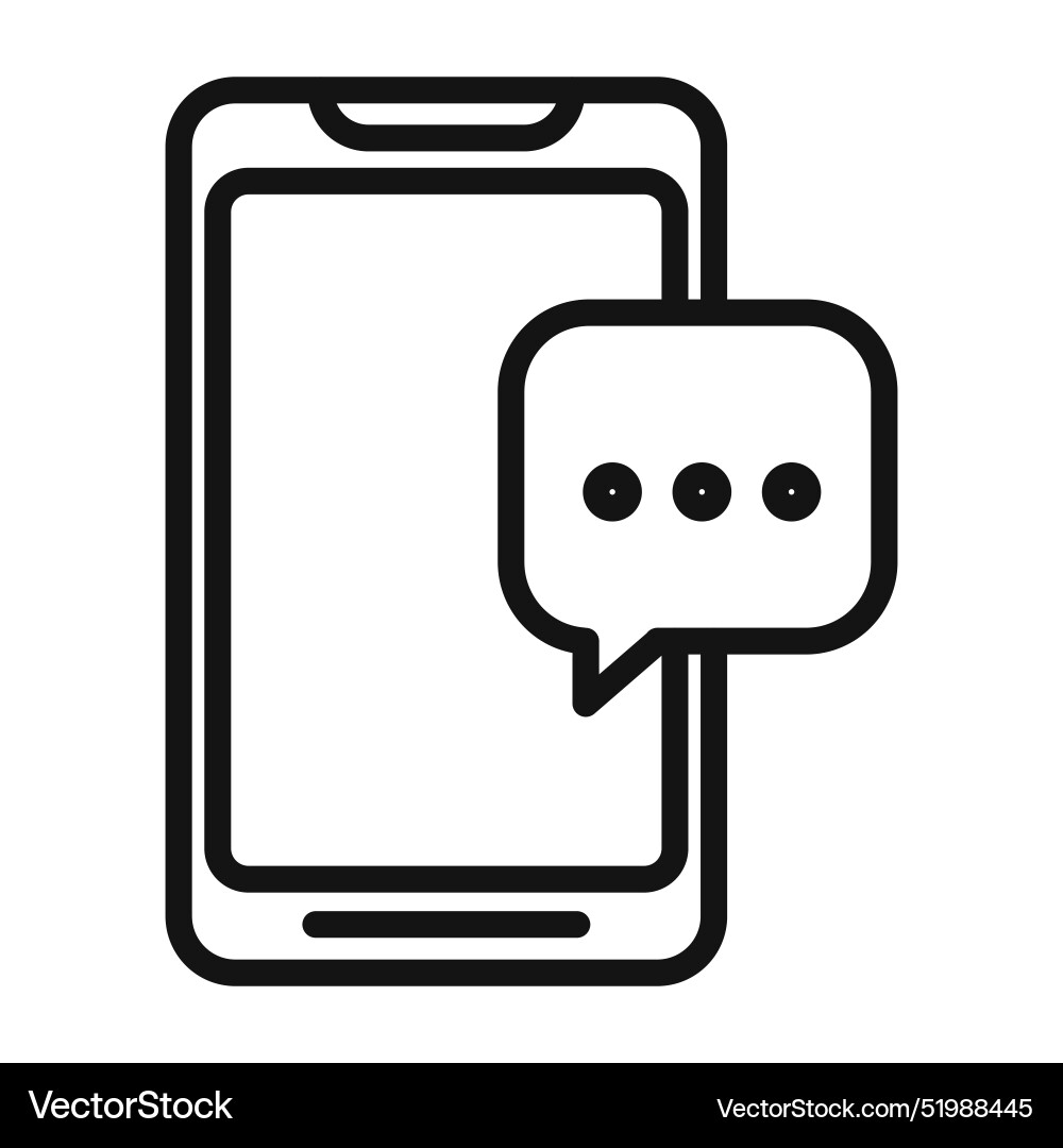 Message phone icon mark in filled style Message phone icon mark in filled style Vector Image