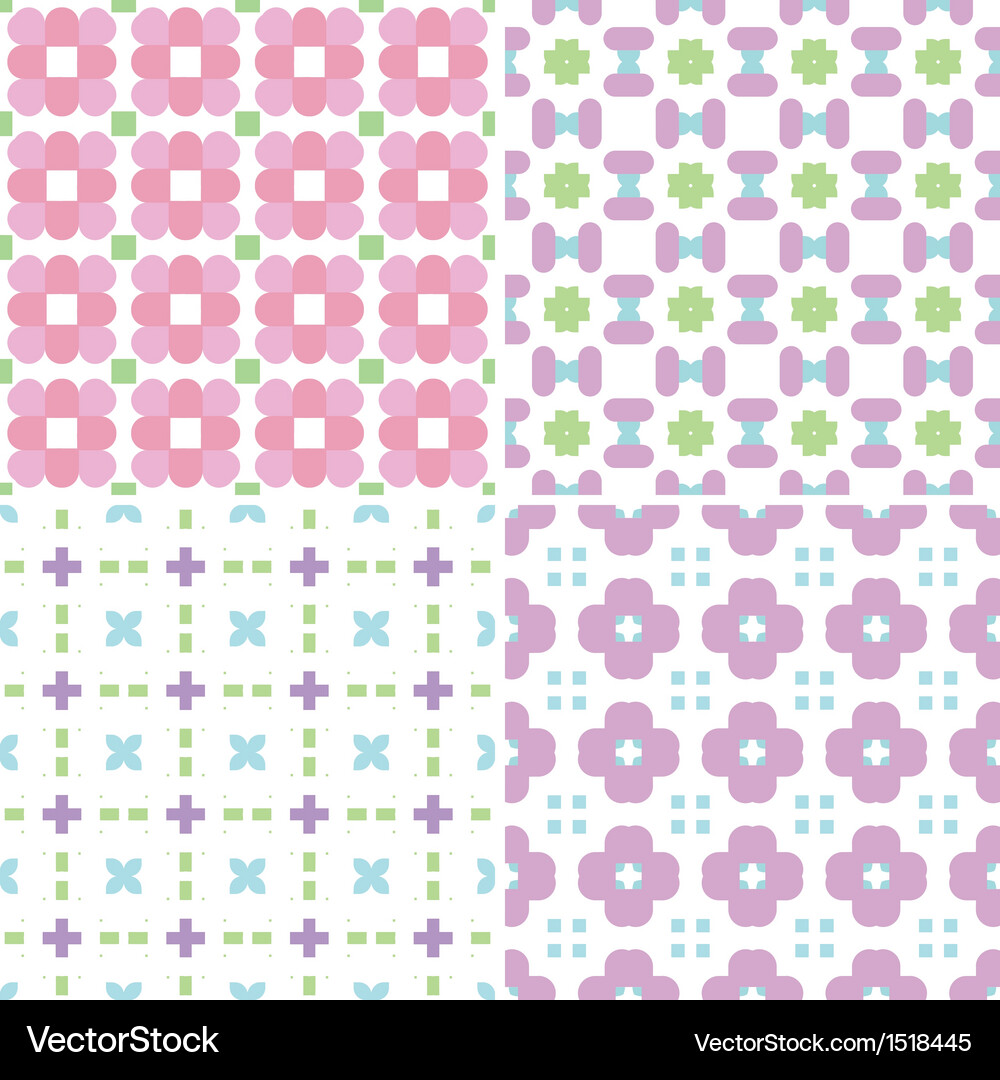 Seamless pattern set Vector Image