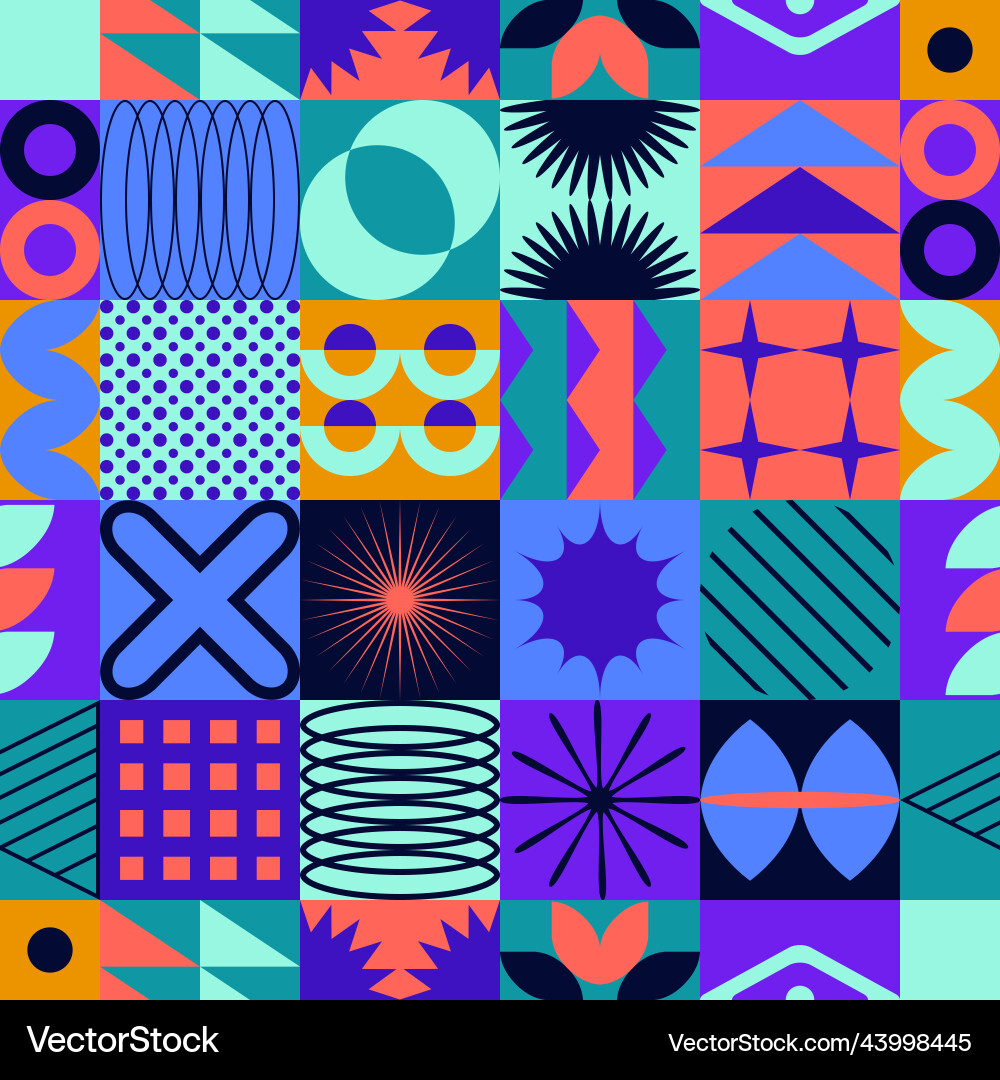 Seamless pattern with abstract colorful Seamless pattern with abstract colorful vector image