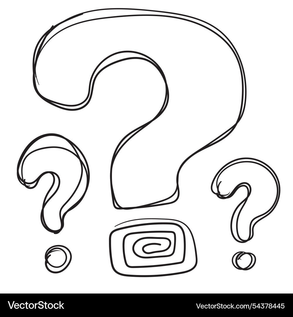 Set of different question marks quest and inquire Set of different question marks quest and inquire vector image