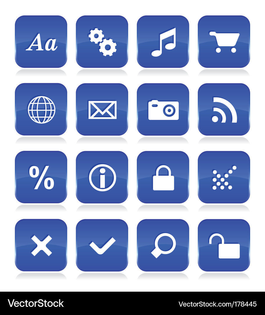 Web Button Set Vektorbild
