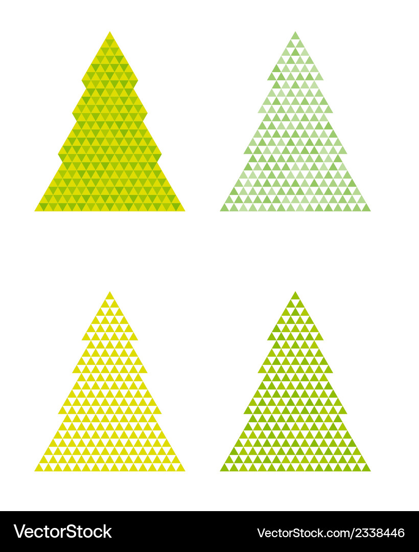 Abstract trees with triangle on the top Vector Image