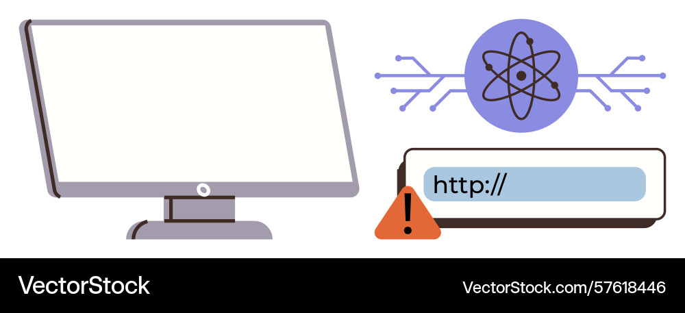 Cybersecurity concerns with technology interface Cybersecurity concerns with technology interface vector image