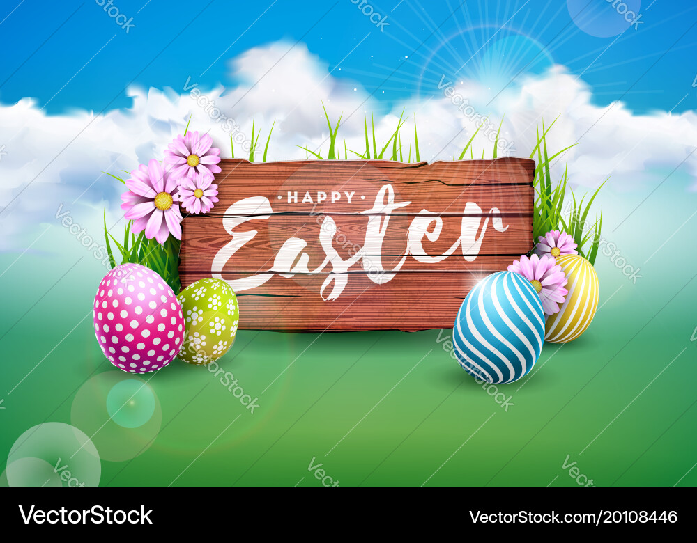 Happy easter holiday Royalty Free Vector Image