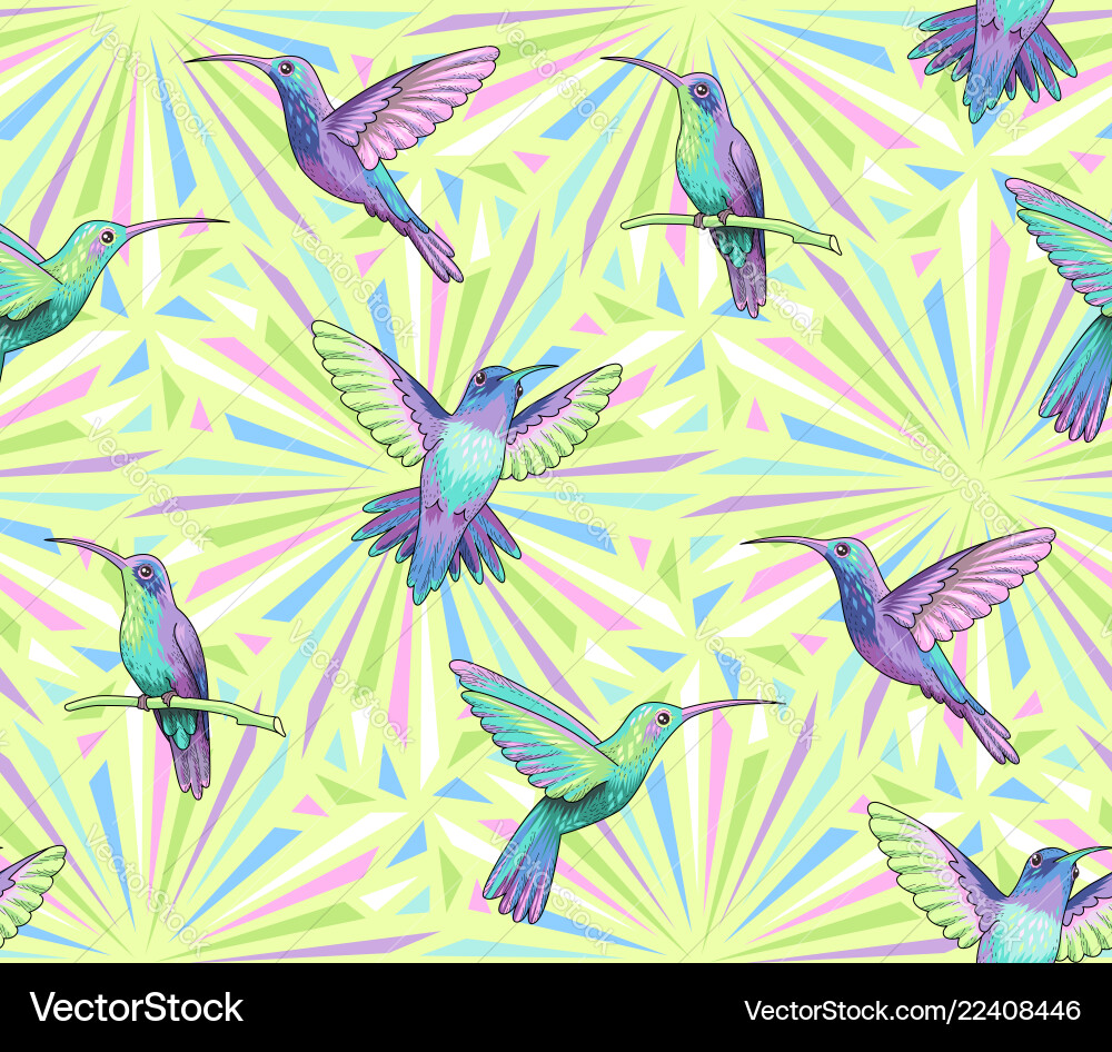 Hummingbirds pattern Royalty Free Vector Image