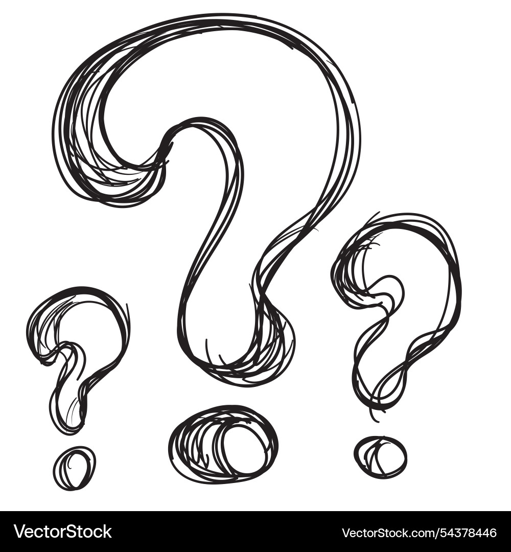 Set of different question marks quest and inquire Set of different question marks quest and inquire vector image