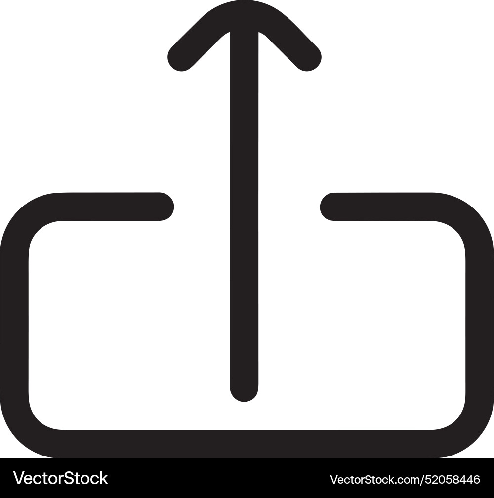 Upload outline icon symbol image Vector Image