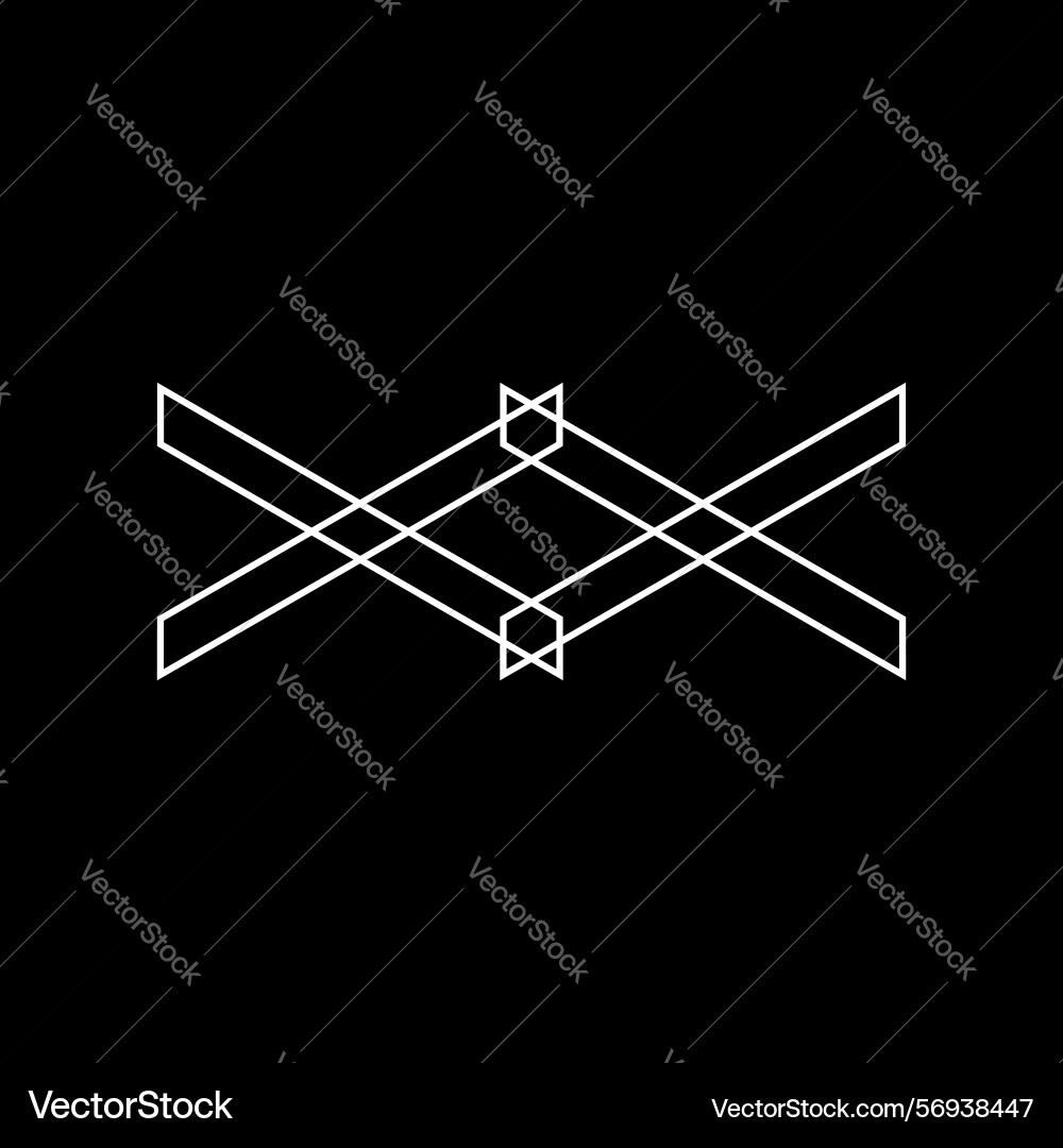 Abstract geometric line art pattern and symbol Vector Image