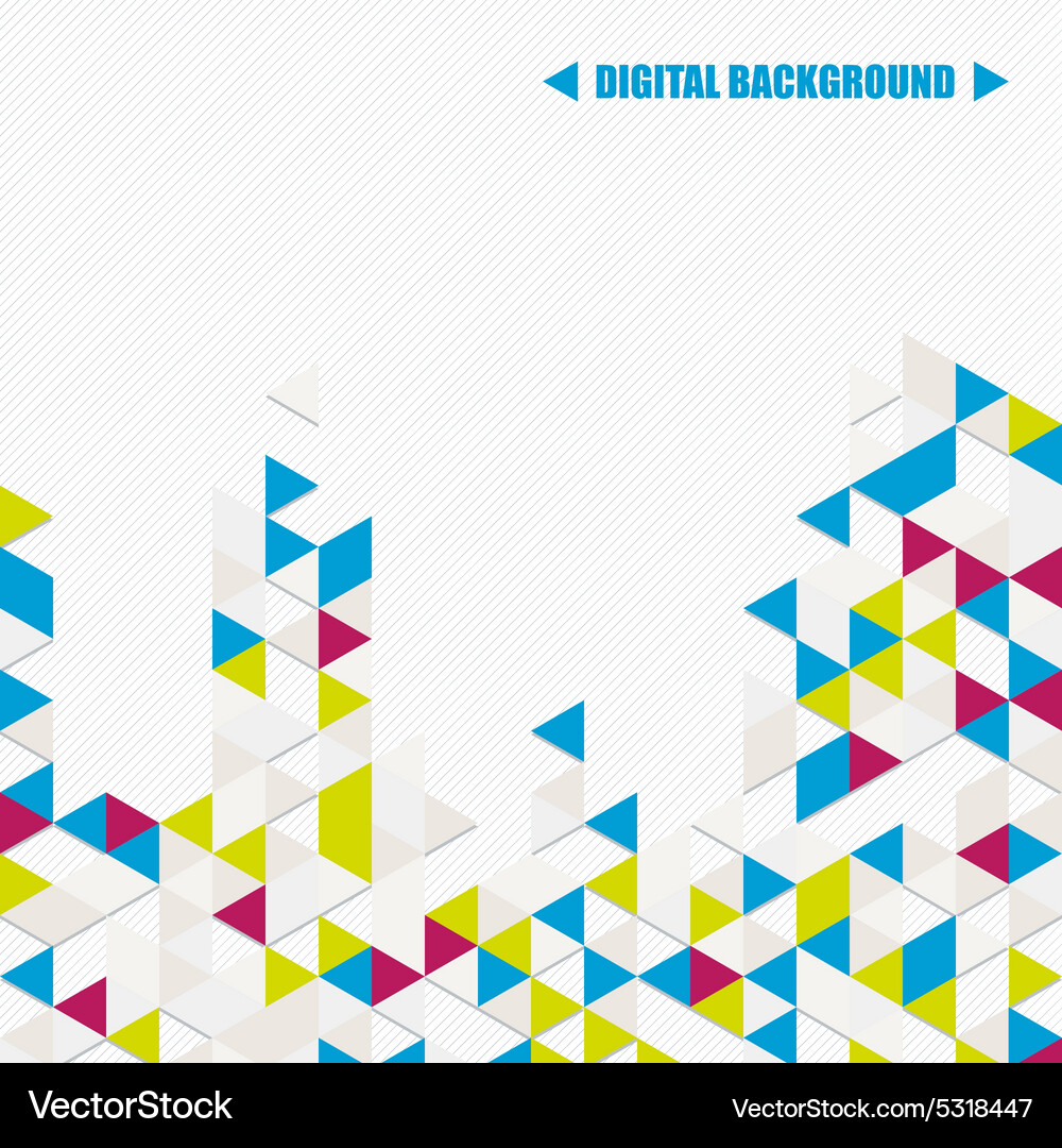 Background of different color triangles Vector Image
