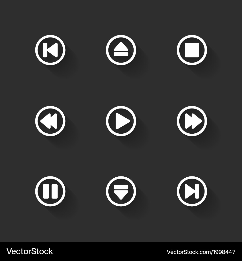 Flat Icon Set - UI Elements vector image