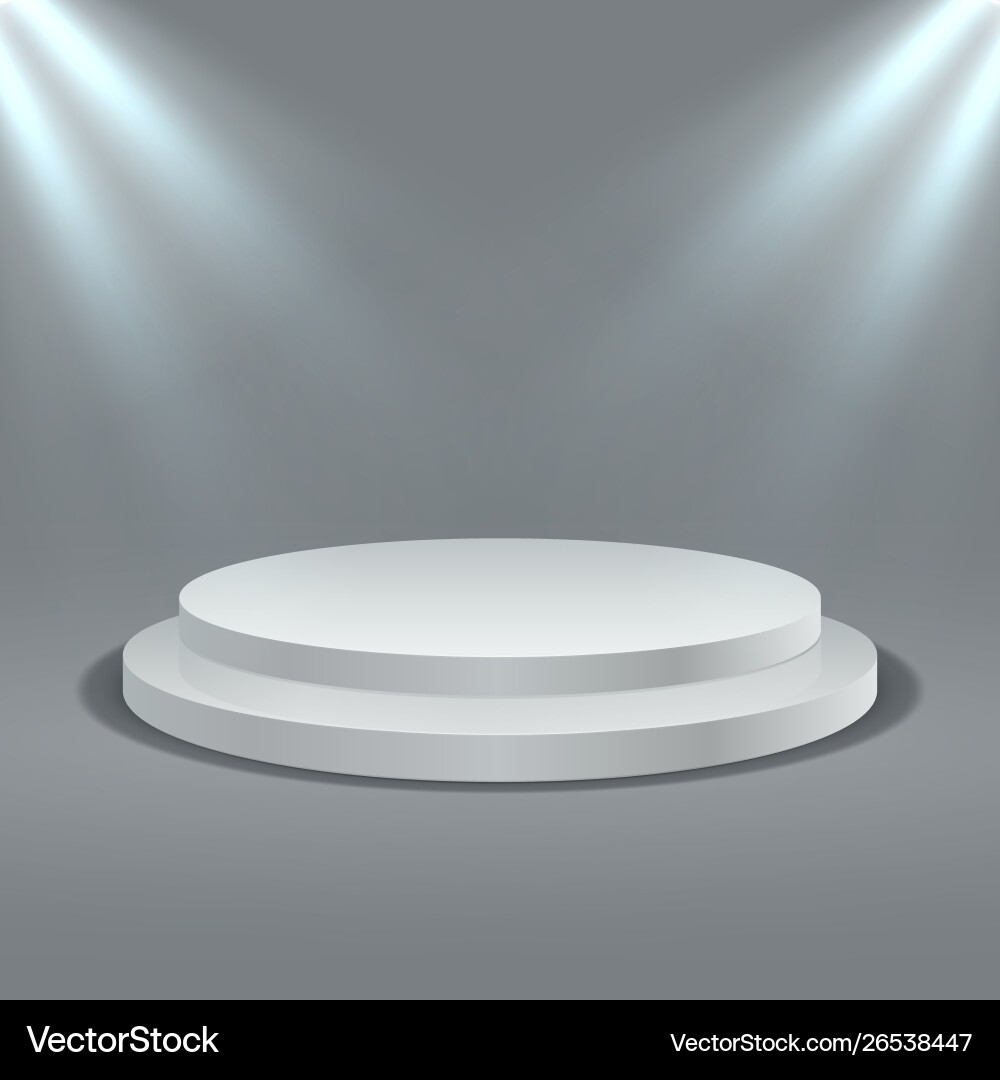 Illuminated Podium Stage Vector Image