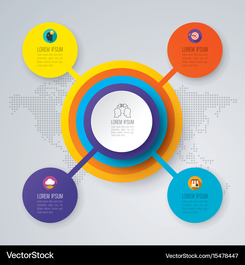 Infographic Template with Circular Layout Vector Image