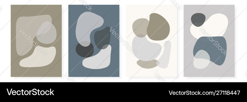 Modern design templates set with abstract shapes Vector Image