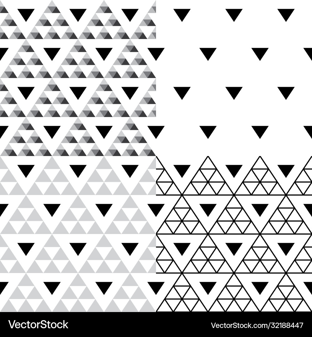 Triangle seamless pattern set - collection Triangle seamless pattern set - collection vector image