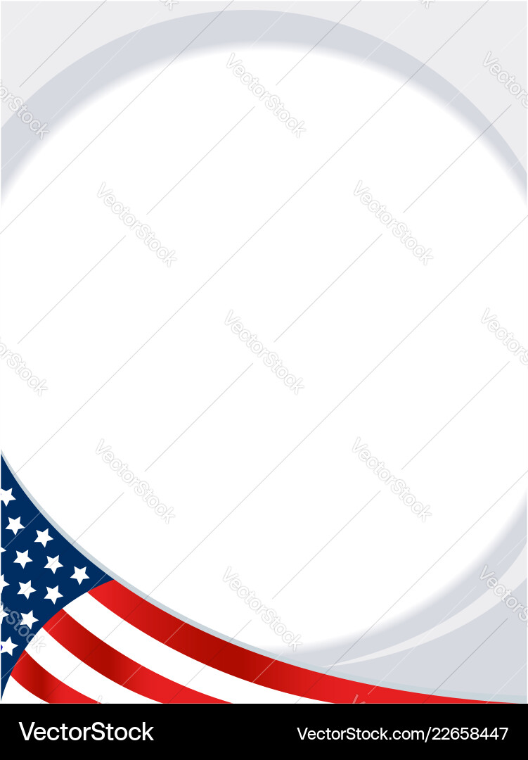 Usa abstract flag round border background Usa abstract flag round border background vector image