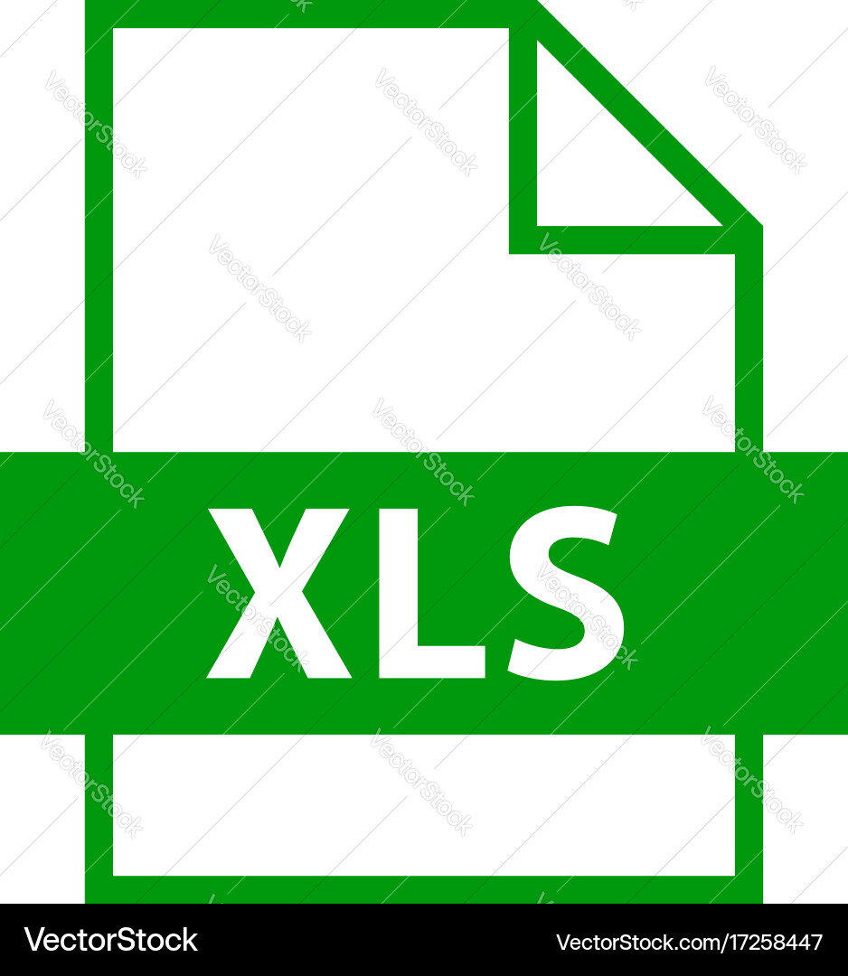 XLS File Extension Icon Vector Image