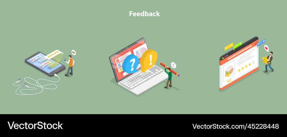 3d isometric flat conceptual Vector Image