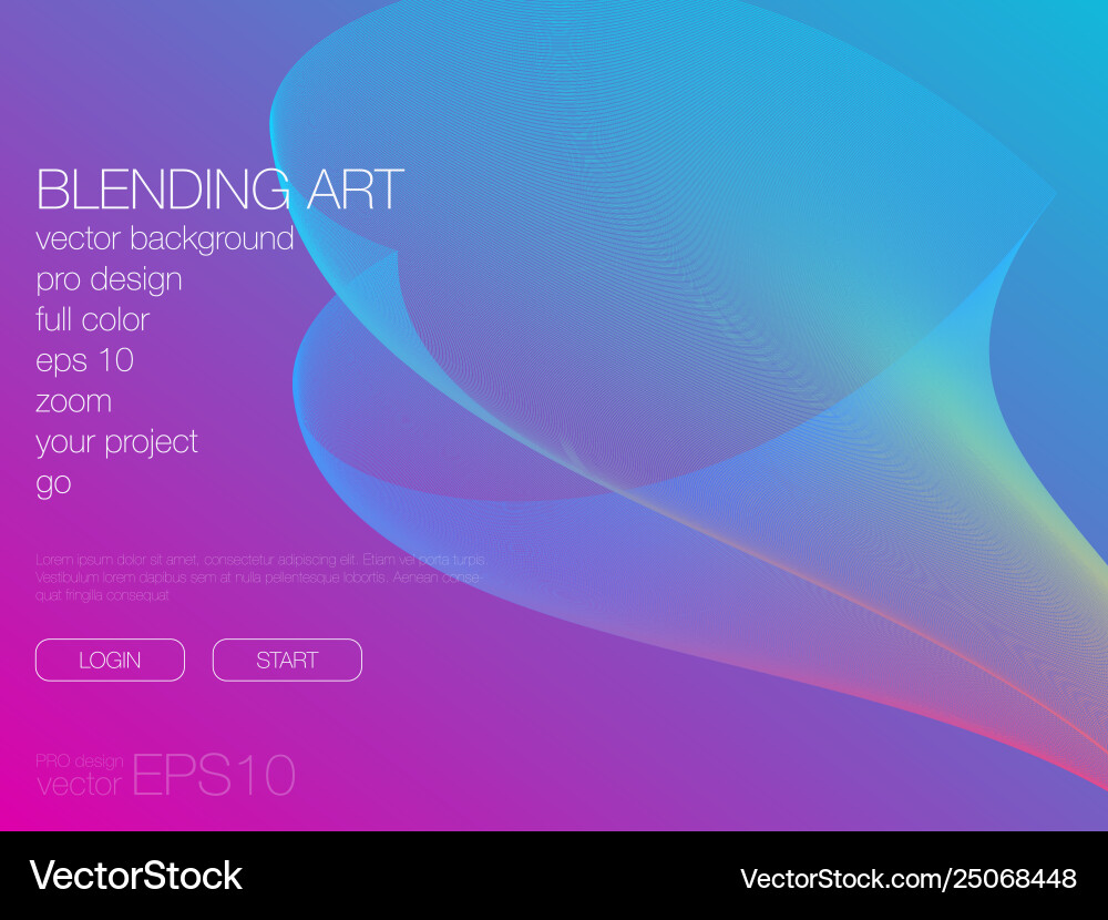 Abstract blend background template for web site vector image