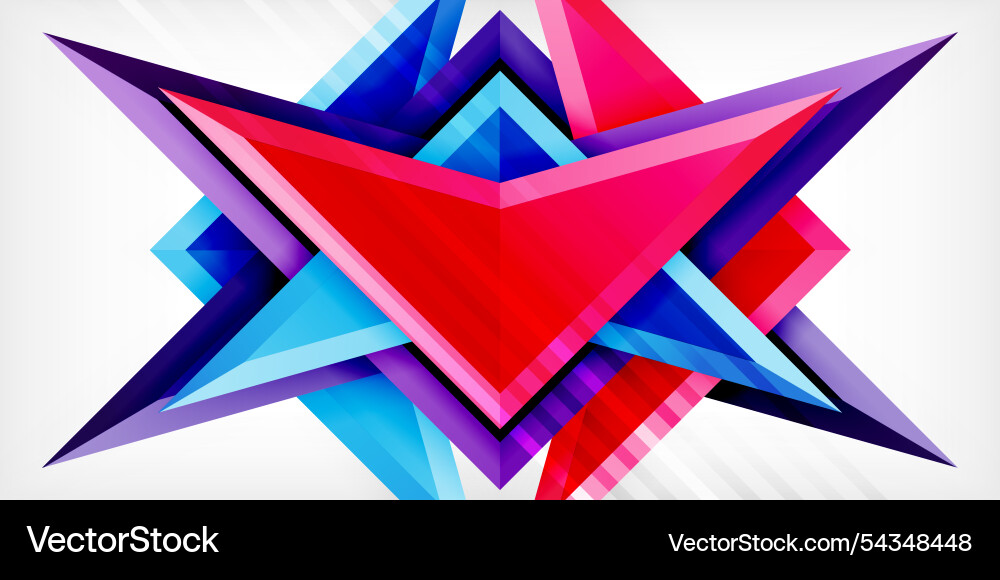 Arrows with 3d effect abstract background vector image