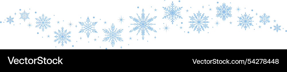 Delicate Snowflake Wave Banner vector image