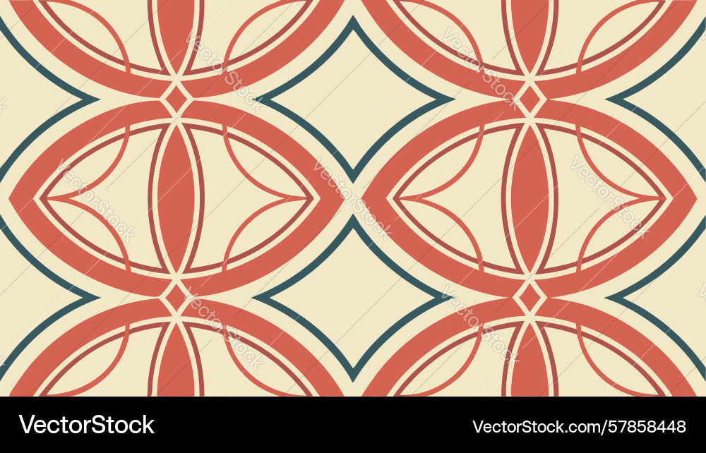 Geometric pattern with interlocking half-circles vector image