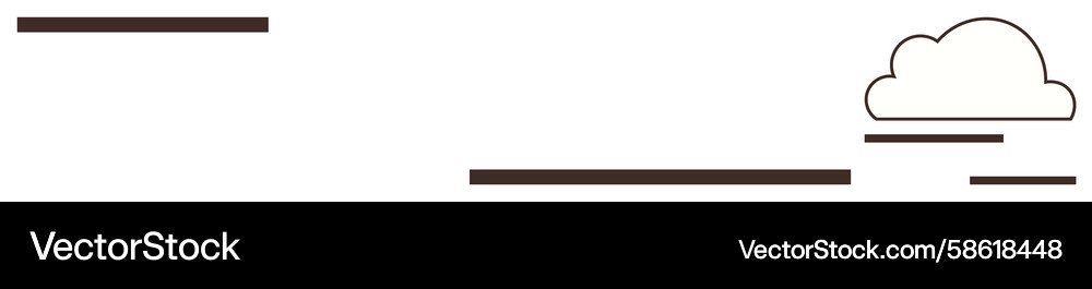 Minimalist cloud with horizontal lines Minimalist cloud with horizontal lines Vector Image