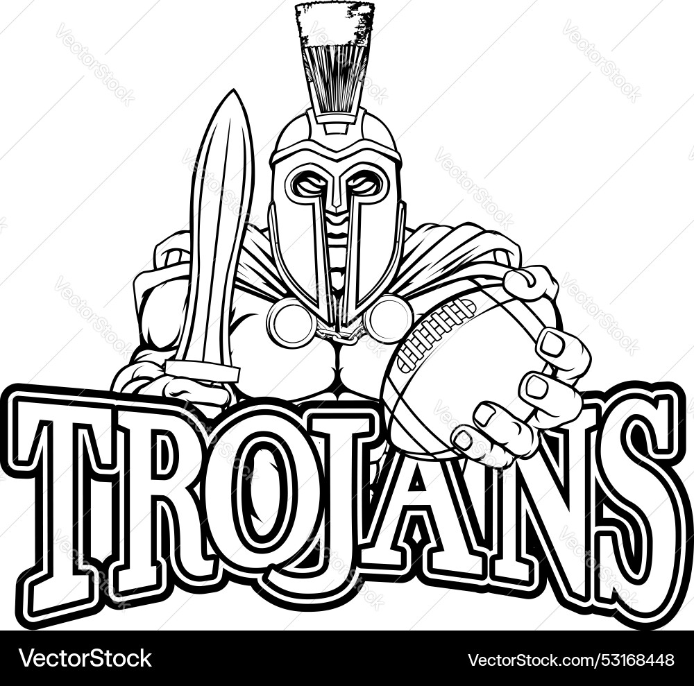 Spartan trojan american fußball sport mascot Spartan trojan american fußball sport mascot vektorbild