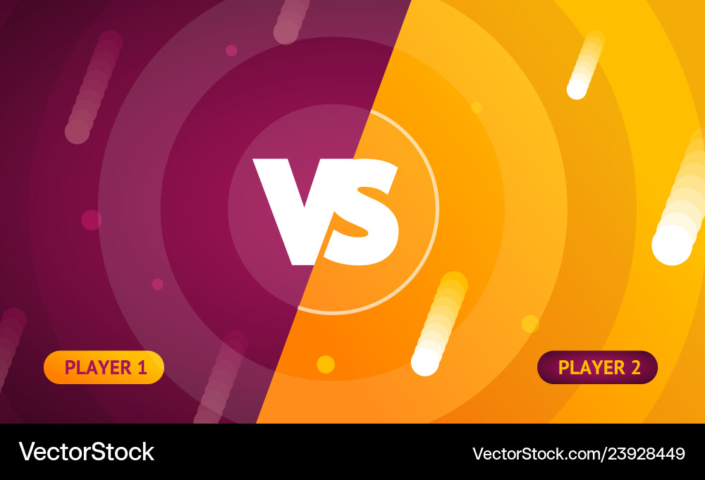 Abstract color background with versus sign Abstract color background with versus sign vector image