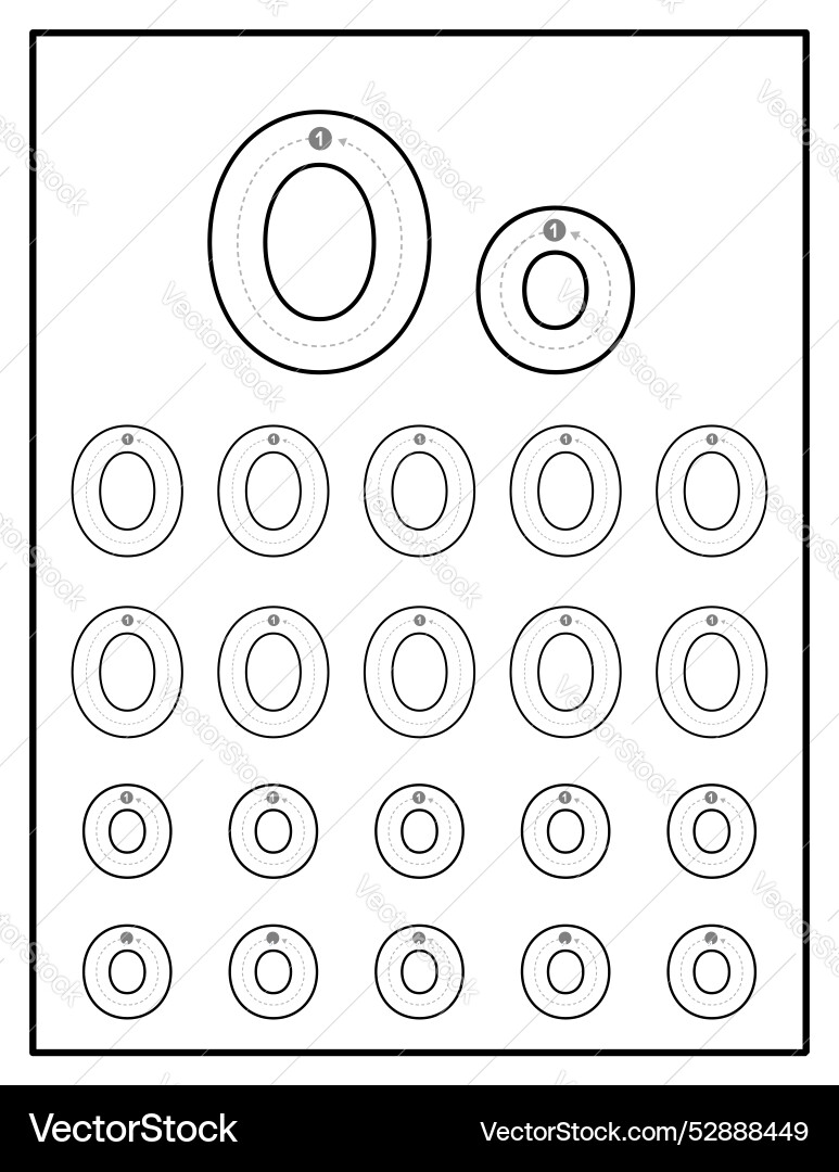 Alphabet tracing worksheets for kids Alphabet tracing worksheets for kids vector image