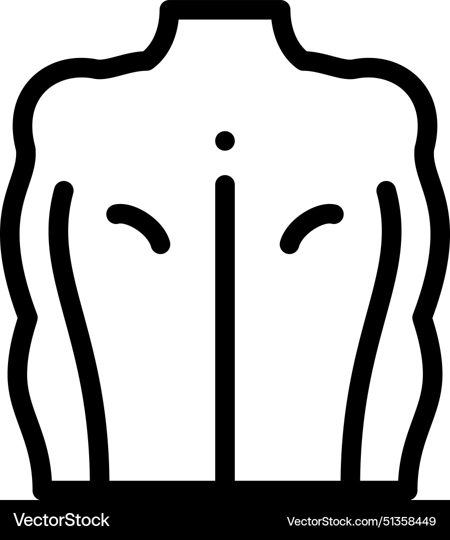 Back icon thin linear style design isolated Back icon thin linear style design isolated Vector Image