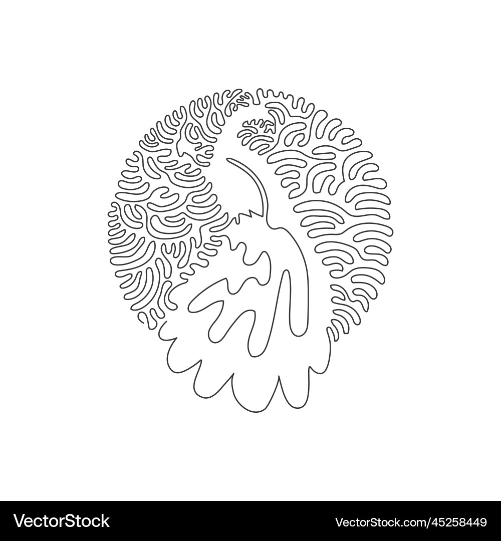 Continuous one curve line drawing of adorable Continuous one curve line drawing of adorable vector image