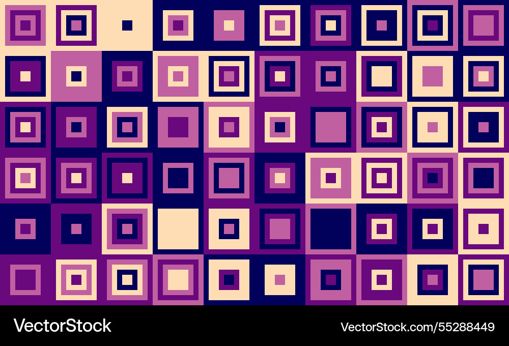 Geometric grid pattern with textured cubes vector image