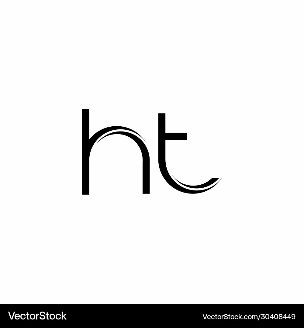 Ht logo monogram with slice rounded modern design Ht logo monogram with slice rounded modern design Vector Image