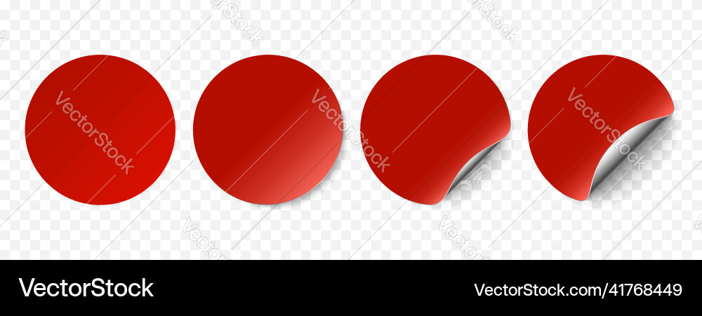 Red Paper Stickers - Sell Tags Set Vektorbild