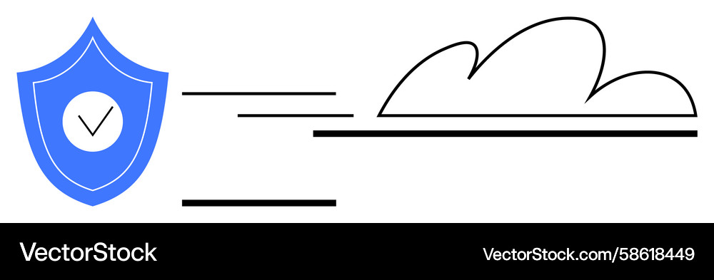 Secure cloud data transfer representation Vector Image