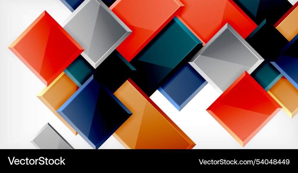Square shape color abstract geometry Square shape color abstract geometry Vector Image